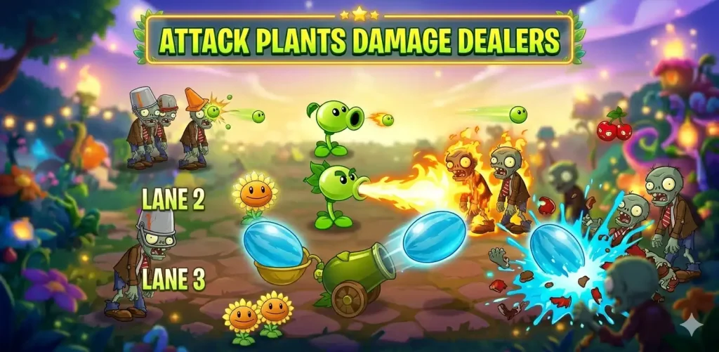 Attack Plants Damage Dealers
