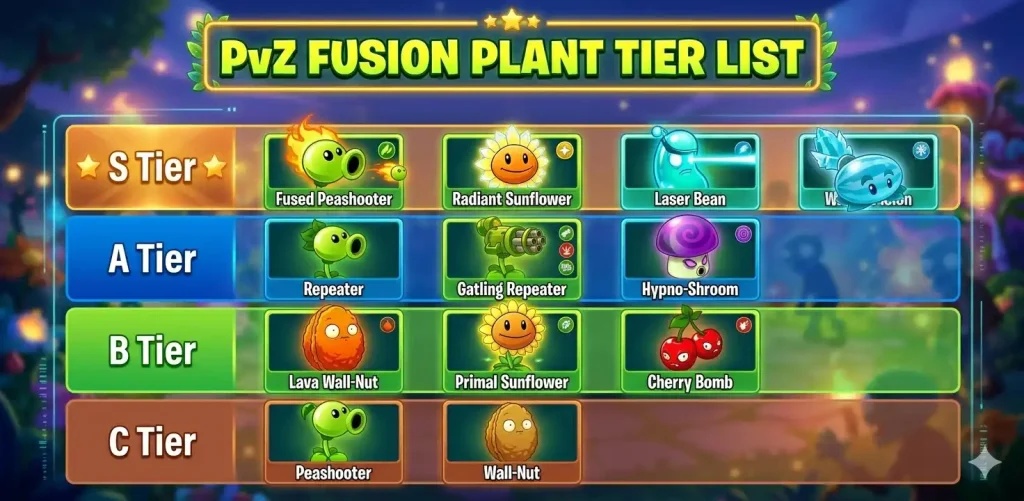 PvZ Fusion Plants Tier List