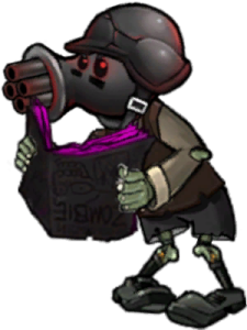 Gatling Doom Newspaper Zombie